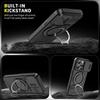 360°Rotating Hidden Metal Ring Car Holder Soft TPU+Hard PC Bumper Phone Case For IPhone17 15 Pro Max 13 12 11 14 Plus 16 Pro Max