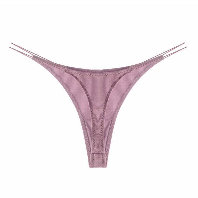 Pantaloni a T sexy da donna in cotone con filo sottile Nastro confortevole e traspirante perizoma da donna
