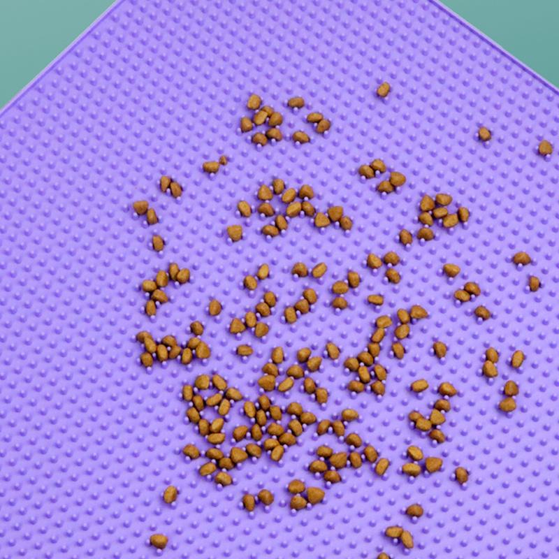 

Silicone Pet Cat Litter Mat Anti-slip Kitty Paws Scratch Pad Easy to Clean Purple