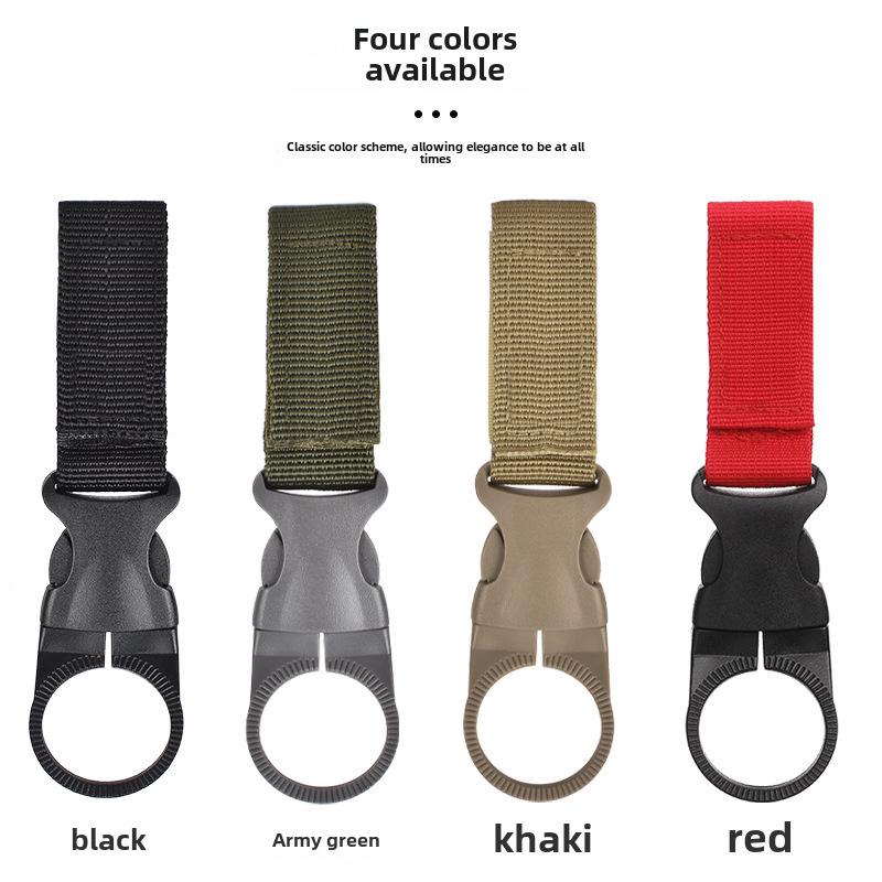 Taktická venkovní nylonová závěsná přezka na láhev - Multifunkční klip na láhve na vodu