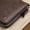 Men'S Wallet Short  New Vintage Casual Trifold Zipper Bag Youth Student Buckle Waist Chain Zero Wallet For Dad'S Birthday Gift