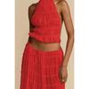 Completo estivo da donna 2025 multicolore senza maniche schiena scoperta halter gamba larga