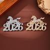 Exquistie Luxury 2026 Year Of The Horse Design Brooches Women Coat Jewelry Accessories Gift