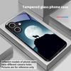The Moon and the Wolf For Apple iPhone 16E 16 E 11 13 15 P Ro 14 Pro Max 12 Mini 7 8 Plus XR XS Black Tempered Glass Phone Case
