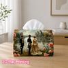 1pc Vintage Lakeside Wedding Tissue Box Suitable for Tissues/Roll Paper/Napkins - Flat-Printed Lakeside Couple with Wedding Theme, Holder, Dining Tabl