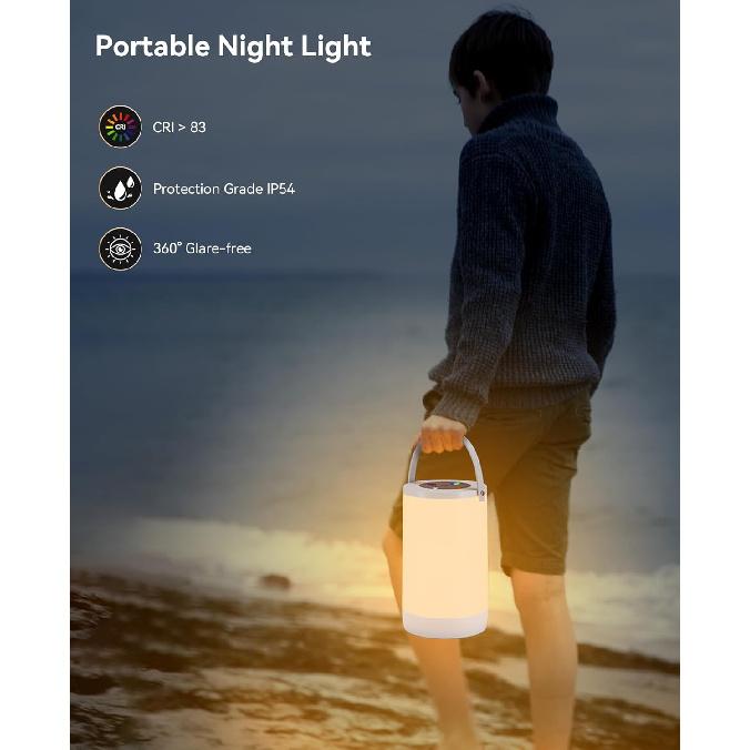 Night Light for Kids, Portable USB Night Lamp with 2200 mAh Battery, Bright Color Changing Light for Nightstand, Small Touch Bedroom Table Lamp for