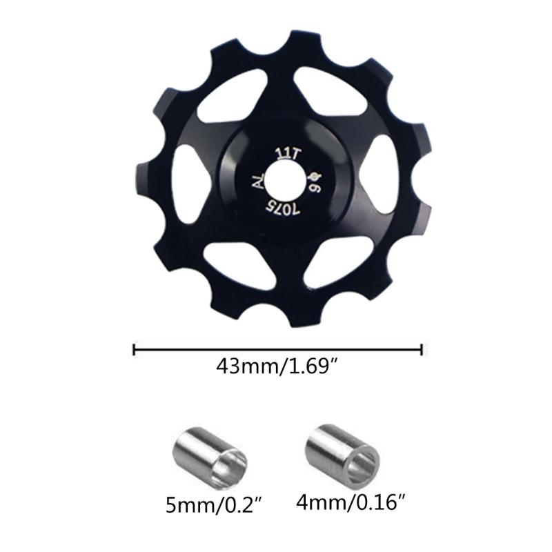 Bike Rear Derailleurs Pulleys Steel Bearing Pulleys 11T Aluminiums Alloys Jockeys Wheel Bike Part Easy Installation