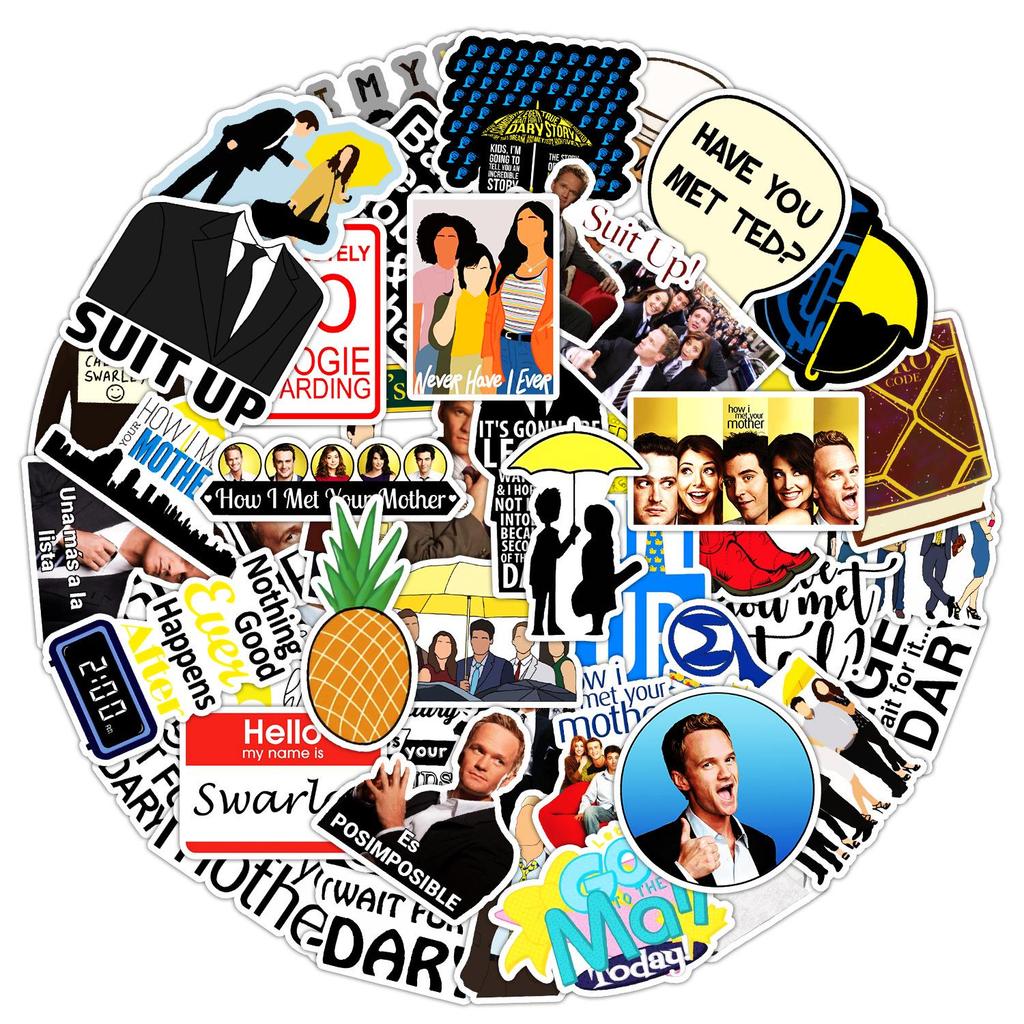 50Pcs Romantic Graffiti Stickers for Dad & Mom - Perfect for Scooter, Skateboard, Phone Decor