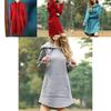 Cozy Womens Winter Long Sleeve Tunic Tops Pullover Hoodie Dress In Six Colors