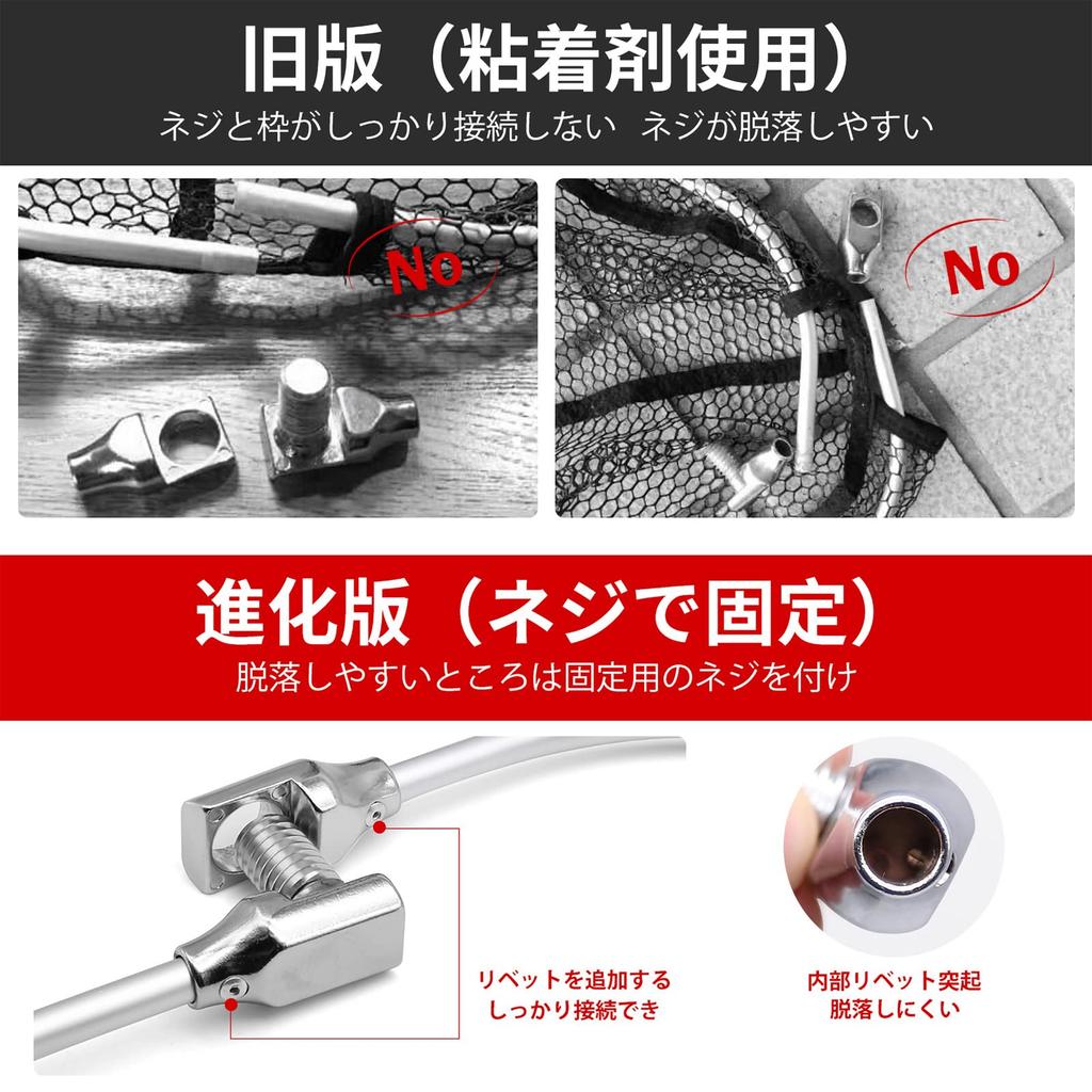 SANLIKE Landing Net, Aluminum Oval Frame, Large Landing Net, Folding Landing Frame, Rubber Coated Net, Small Size