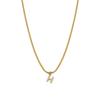 Rhinestone Inlaid French Court Style Snake Bone Collared Pendant with 26 European American Letters