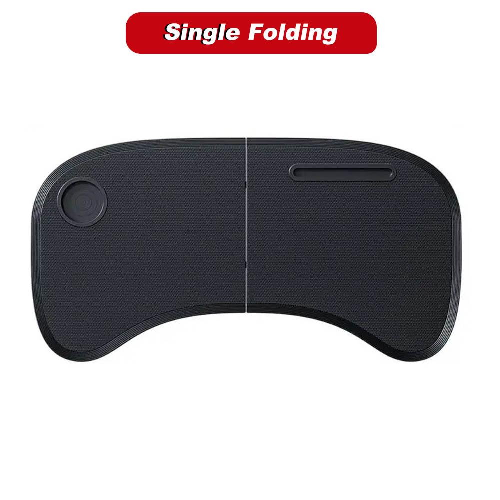 Foldable Car Laptop Desk Upgraded Tray Stand Compatible with Tesla Model 3/Y Steering Wheel Eating Table for Travel Work Camping