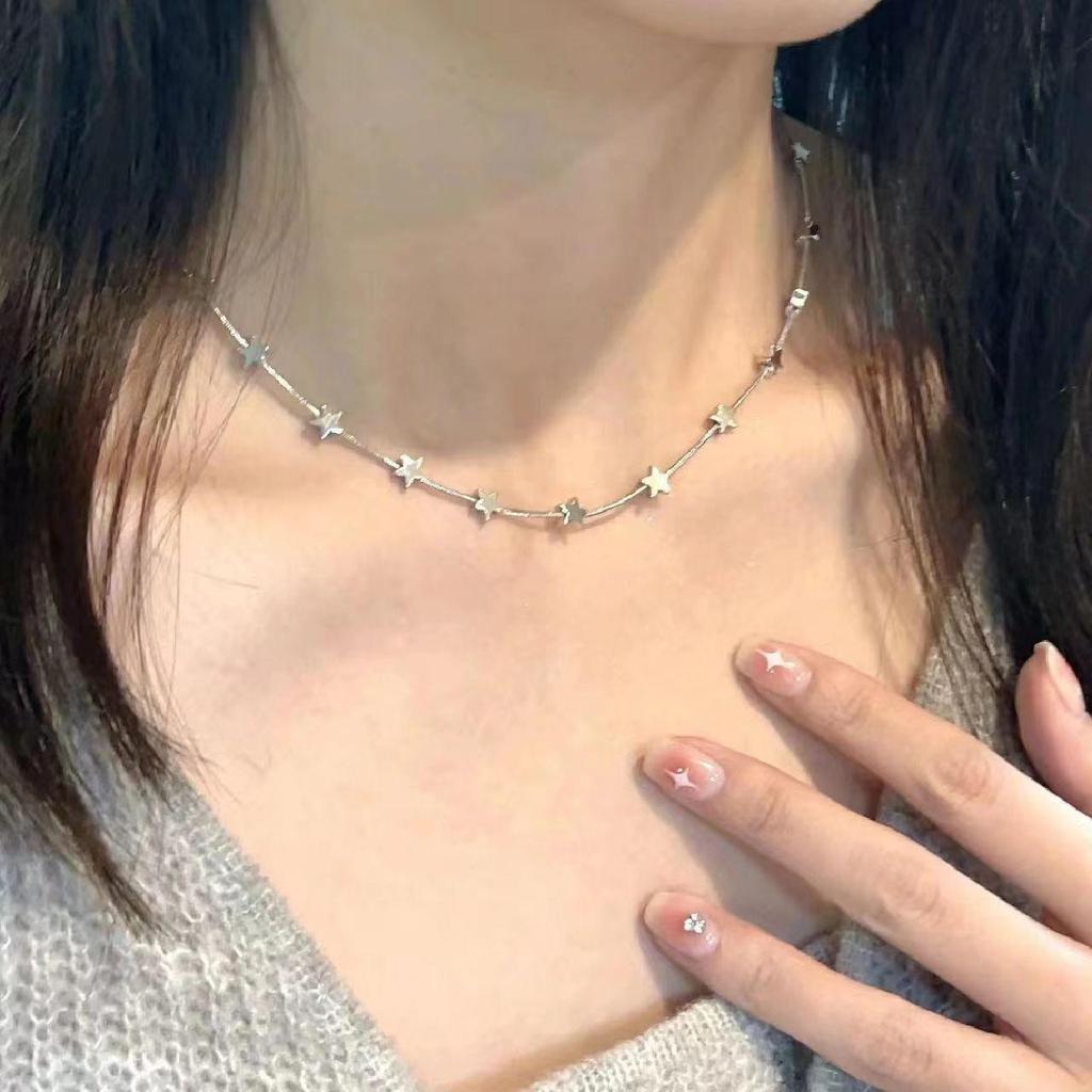 True Love Star-Matching Necklace: Double-Layered Chain for Women—Sweet & Cool High-End Clavicle Jewelry