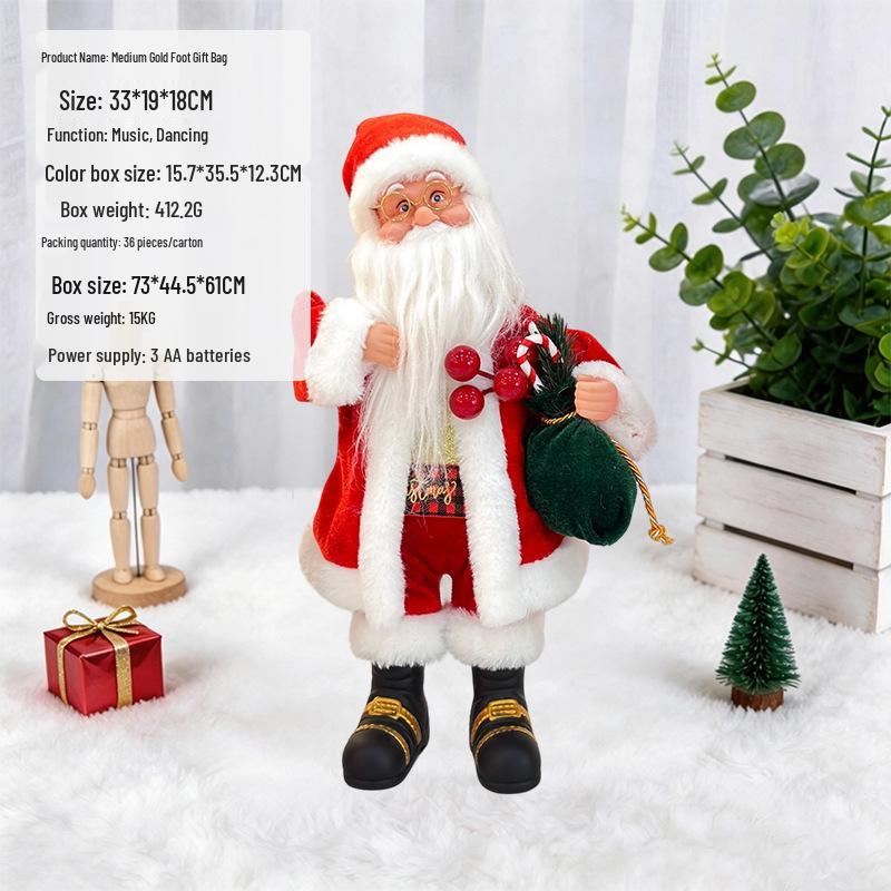 Electric Climbing Ladder Santa Claus Toy for Kids' Christmas Decoration