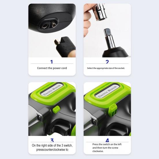 Electric Hydraulic Jack Emergency Tool Kit with Window-Breaking Hammer Anti-Slip Gloves Battery Clamps Electric Wrench