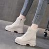 Short Boots Women  New Autumn Collection Thick Soled Woman's Shoes with Increased Height Inside British Style Womens Boots