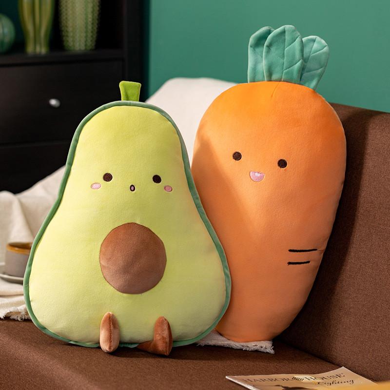 Adorable Carrot Veggie Plush Toys Cartoon Mushroom Avocado Banana Girls Gift Kid