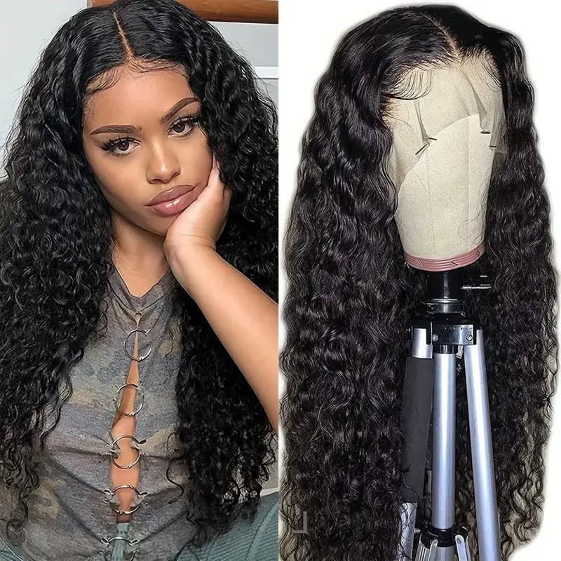 Black Long Curly Hair Wig Female Middle African Small Corn Perm Full Headgear