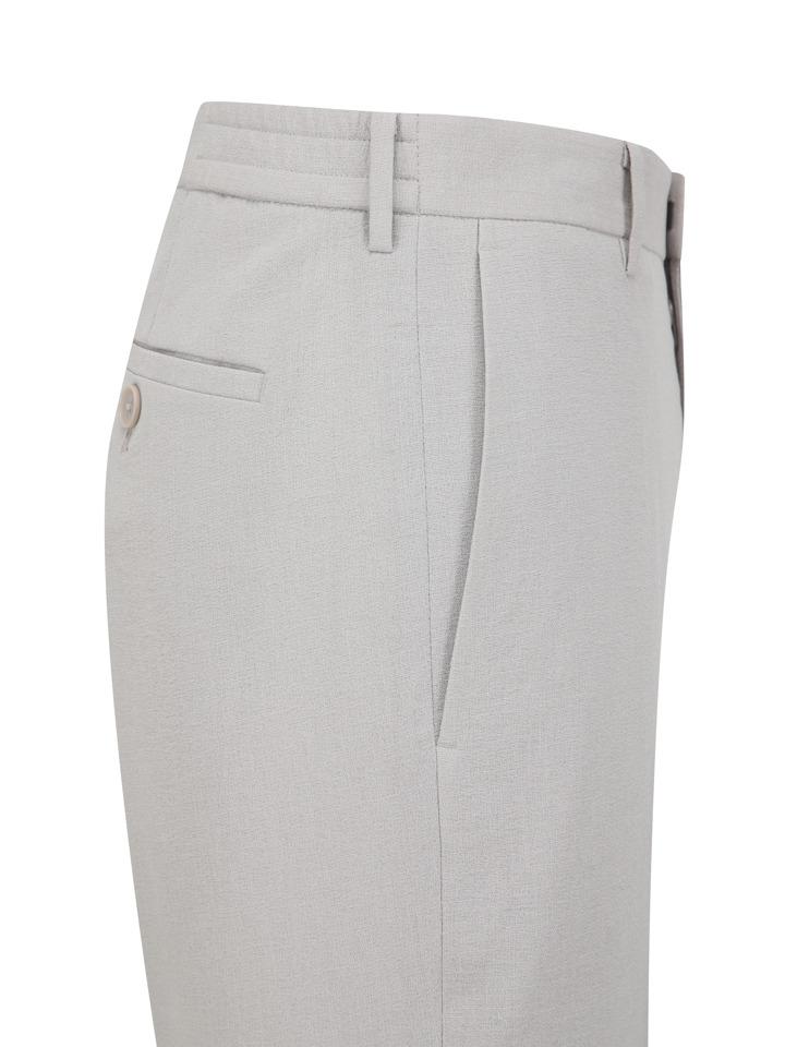 ZIOZIA Men'S Slub Linen-Like Tapered Fit Pants_Beige