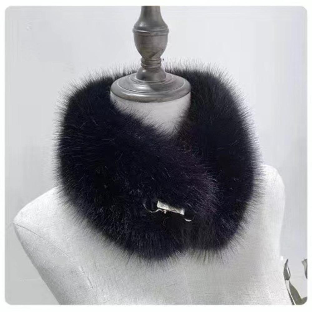 Elegant Faux Fur Neck Collar Fluffy Neck Protection Scarf Soft Winter Warm Coat Fake Collar