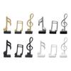 DYS 3Pcs Minimalist Music Note Resin Sculpture, Treble Clef & Eighth Quarter Desk Decor for Piano Room Living Room, Matte Art Collectible, Creative