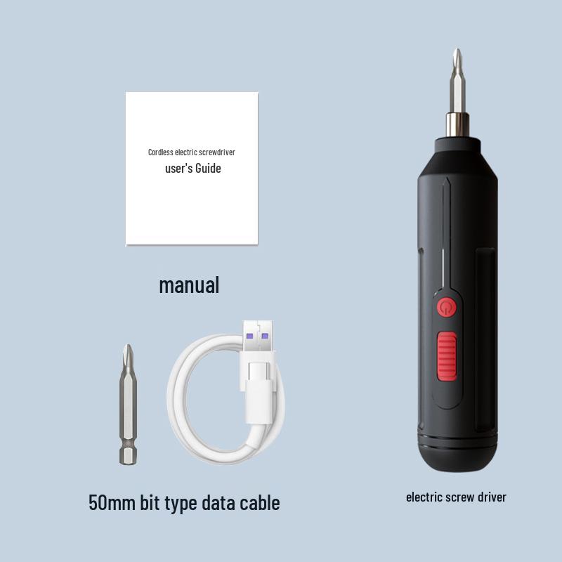 Rechargeable Multifunctional Mini Electric Screwdriver Set for Household Use