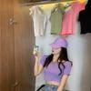 Korean Chic 2025 Summer Sexy Off-Shoulder Knit Top
