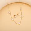 Luxury Classic Fashion 18K Gold Bracelet Necklace Earring love Jewelry Sets Stainless Steel High End Women Jewelry Set