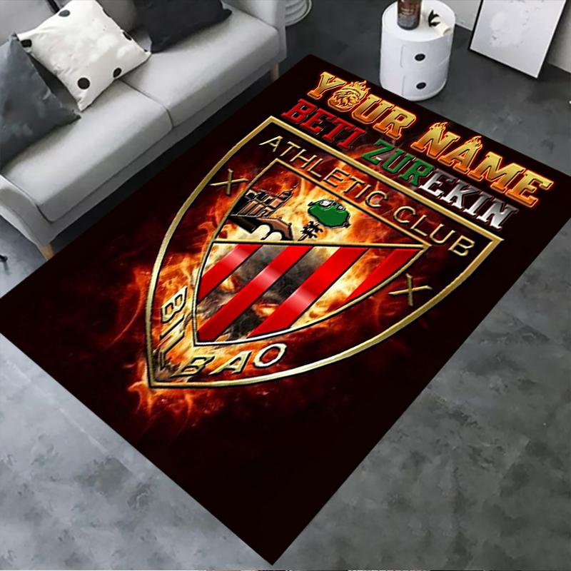 Custom Name Athletic Club Carpet Rug for Living Room Bedroom Home Sofa Decoration,Kids Play Non-slip Floor Mat