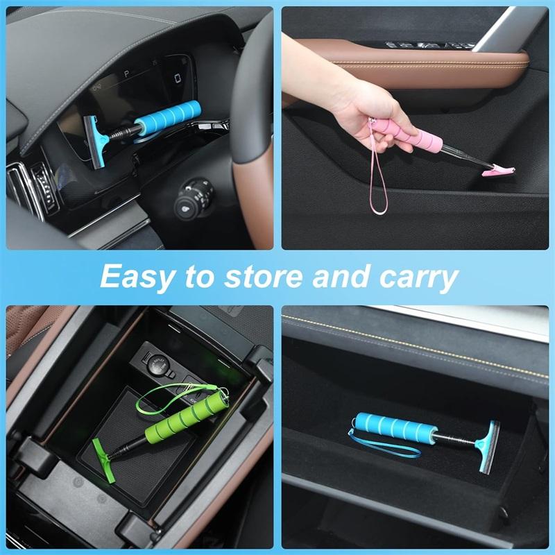 Retractable Car Rearview Mirror Wiper Portable Rainy Cleaning Supplies Rearview Mirror Water Remover Glass Rain Cleaning Tool