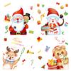 Christmas Stickers, Snowflake,Elk,Snowman,Santa Claus for Door, Wall, Window, Decoration Display