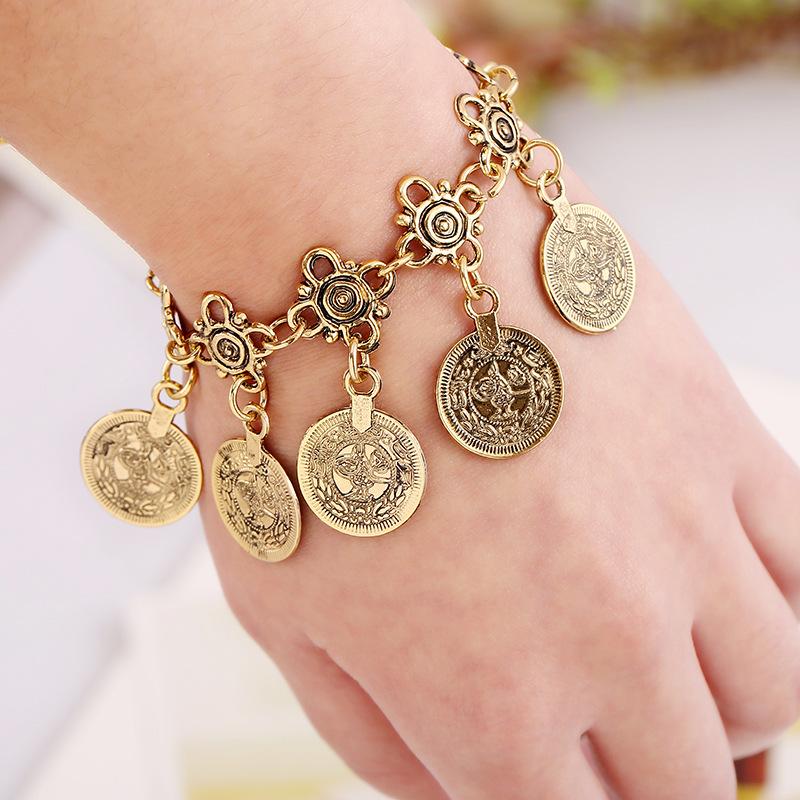 Fashionable and Popular Coin Anklets, Personalized Retro Bracelets