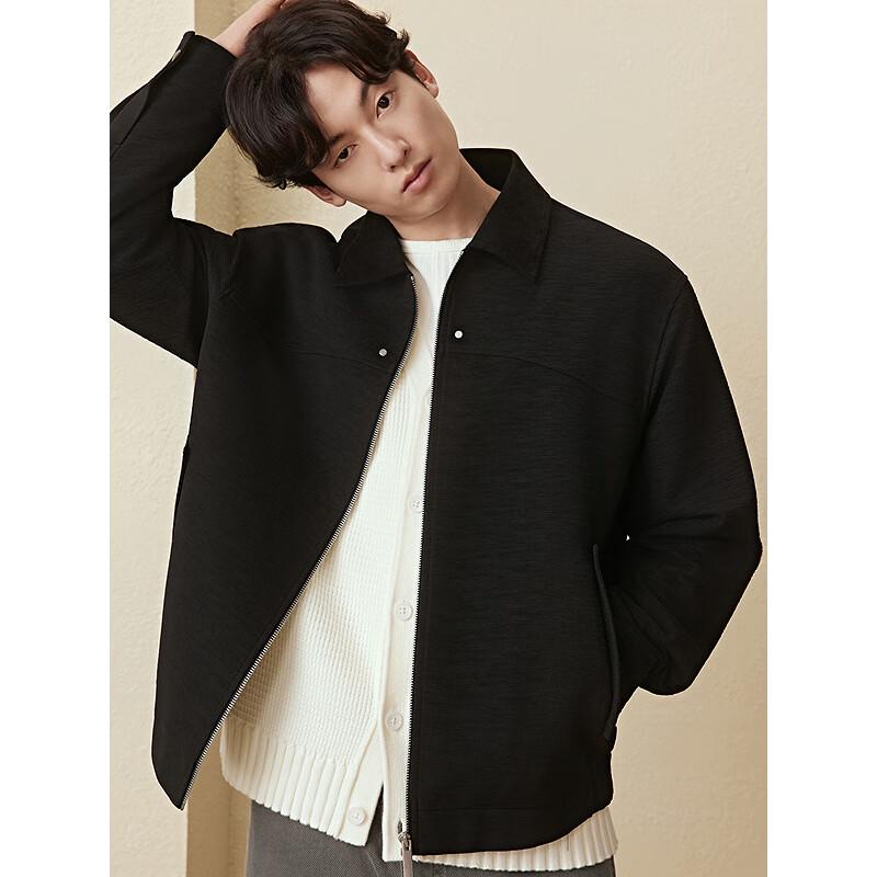GXG Men's Oversized Faux Suede Lapel Jacket