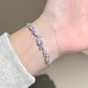 Utsökt Zirkon Wisteria Blomma Koreansk Design Vackert Elegant Armband för Kvinnor Flickor Högklassiga Smycken Bröllopsfest Söta Gåvor