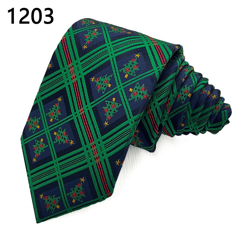 Luxury Men's Jacquard Christmas Tie - High-end Polyester Fashion