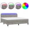Maison Exclusive - Sommier à lattes de lit avec matelas LED Gris clair 180x200 cm