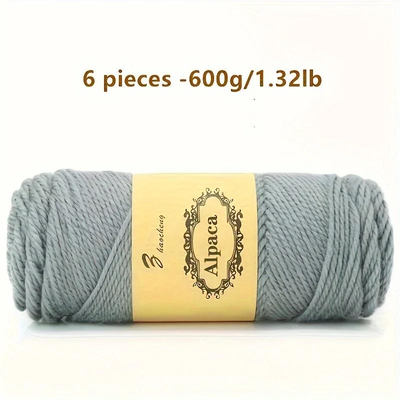6 Pcs Premium Soft & Durable Alpaca Blend Yarn Worsted Weight, Perfect for Knitting Sweaters Assorted Colors