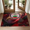 Southampton Football Design Crystal Velvet Rug Soft Decorative Mat for Bedroom Entrance