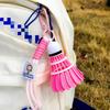Portachiavi colorato per Badminton, Ciondolo a forma di volano 3D con Clip a Corda Intrecciata