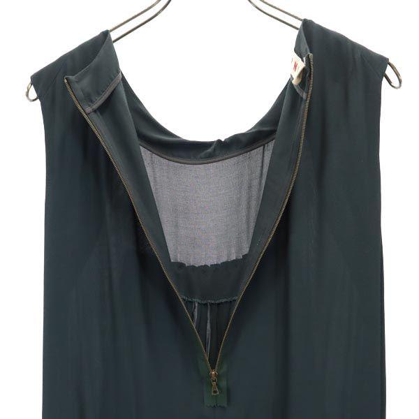 MARNI made in Italy No sleeve one piece 42 Green system Back zip Women Used