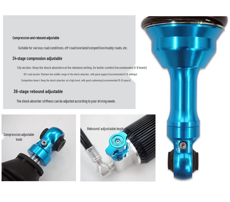 Rich 7 Adjustable Nitrogen Shock Absorber & 2-Inch Lift Kit