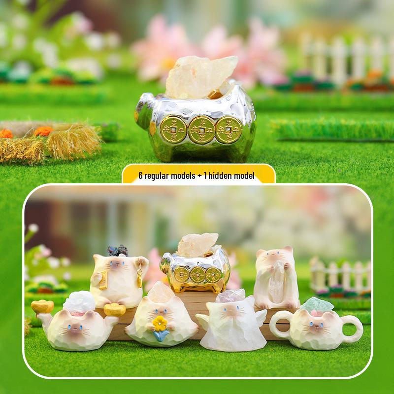 Qingqiu Nine-Tailed Fox Blind Box Figurine - Trendy New Year Gift & Desktop Decoration