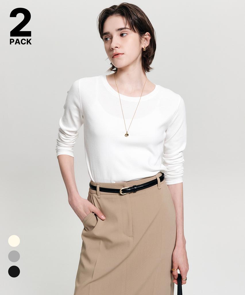 Lugkaeseuteu [2Pack] Elin Baisic T-Shirt / Elin Baisic T-Shirt_3Colors