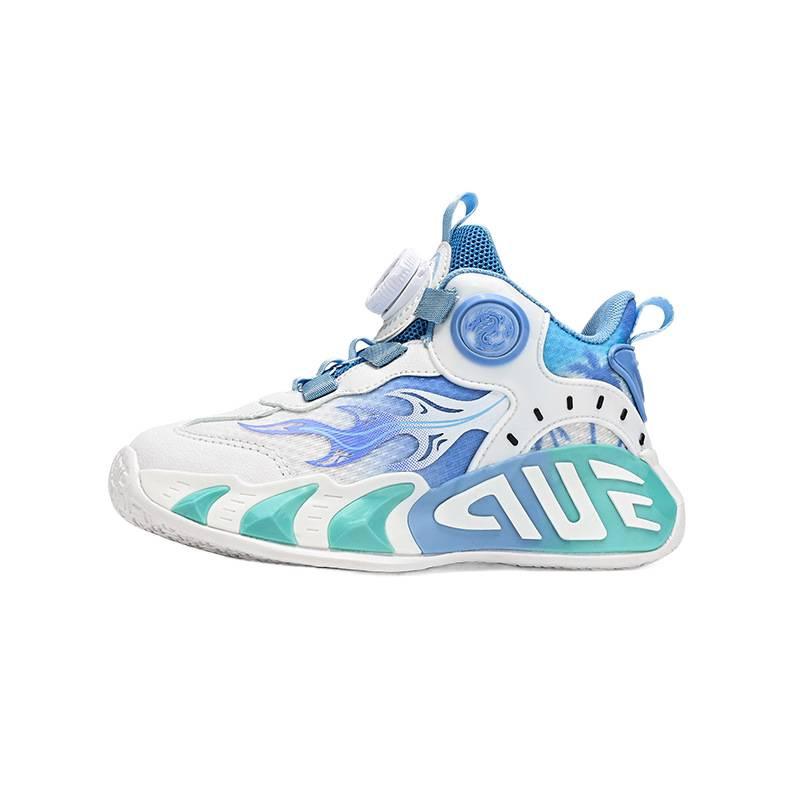 Children's shoes basketball shoes 2025 new button sports shoes spring and summer mesh boys and girls running shoes medium and large children