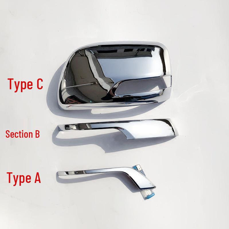 10-20 Prado Rearview Mirror Cover with Bright Strip Decoration for Land Cruiser