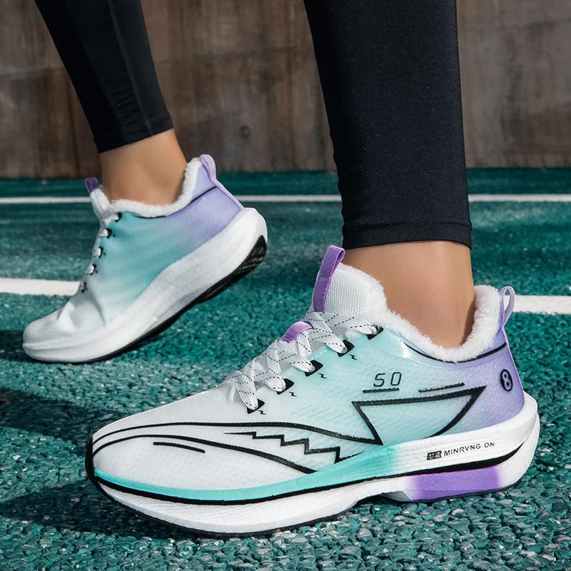 Plush Warm Winter Sneakers Men's Damping Sports Shoes Women Breathable Running Shoes Fitness Training Shoes Anti-slip Trainers