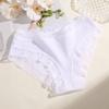 Damen Nahtlose Baumwollhöschen Sexy Spitze Einfarbige Hohe Taille Elastische Unterwäsche Hohe Qualität Atmungsaktive Intimpflege Lingerie