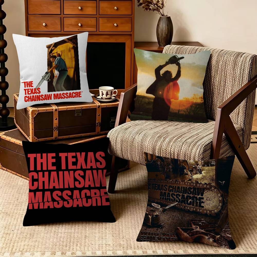 Movie Horror The Texas Chainsaw Massacre Decorative Room Aesthetics Pillow Case Home Decor Bedroom Sofa Bed Pillow Cover x
