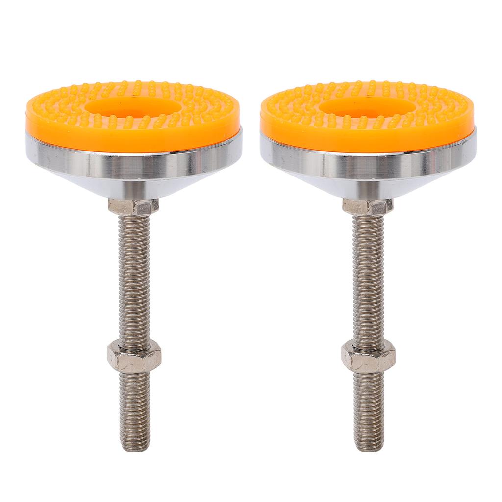 2pcs Furniture Leg Leveller Carbon Steel Nut Rubber Pad Anti Skid Height Adjustable Furniture Leg Screw
