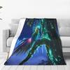 Bioluminescent Bird Mystical Rainforest Night Blankets Fleece Throw Blanket for Couch Bedding Outdoor Throws Bedspread Quilt